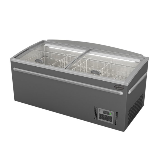 Combisteel Supermarkt Tiefkühltruhe Grau Kopf Element Automatische Abtauung Combisteel Supermarkt Tiefkühltruhe Grau Kopf Element Automatische Abtauung