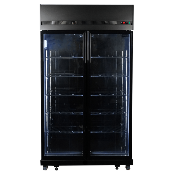 Combisteel Kühlschrank 2 Glastüren Schwarz Irm-770 Bl 4 Combisteel Kühlschrank 2 Glastüren Schwarz Irm-770 Bl