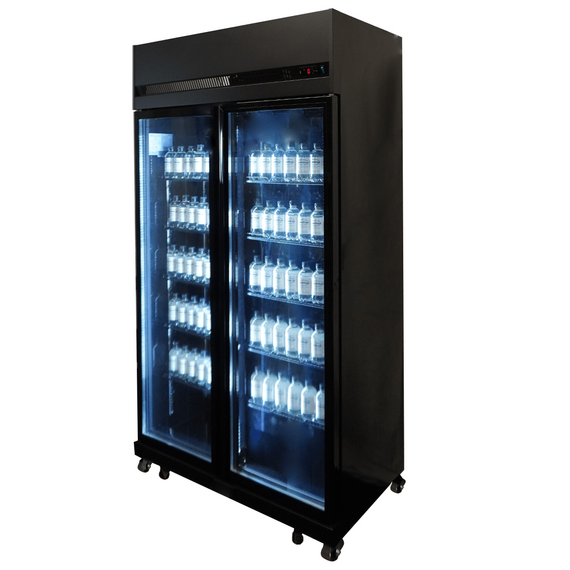 Combisteel Kühlschrank 2 Glastüren Schwarz Irm-770 Bl 5 Combisteel Kühlschrank 2 Glastüren Schwarz Irm-770 Bl