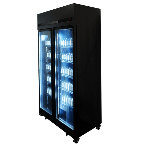 Combisteel Kühlschrank 2 Glastüren Schwarz Irm-770 Bl 6 Combisteel Kühlschrank 2 Glastüren Schwarz Irm-770 Bl