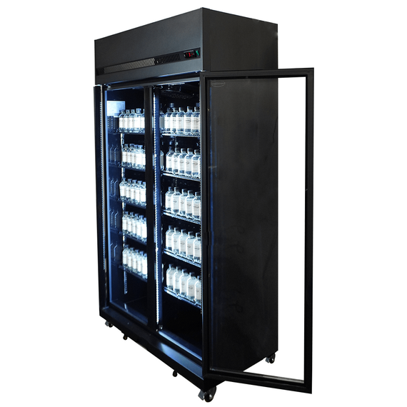 Combisteel Kühlschrank 2 Glastüren Schwarz Irm-770 Bl 9 Combisteel Kühlschrank 2 Glastüren Schwarz Irm-770 Bl