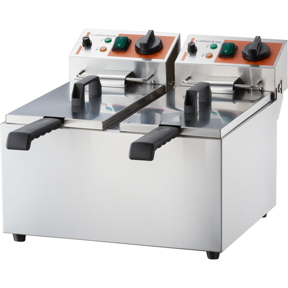 Doppel-Fritteuse CATERINA, 2x8 Liter, 415x430x315 mm (BxTxH), 2x 2 kW 230 V 4 Doppel-Fritteuse CATERINA, 2x8 Liter, 415x430x315 mm (BxTxH), 2x 2 kW 230 V