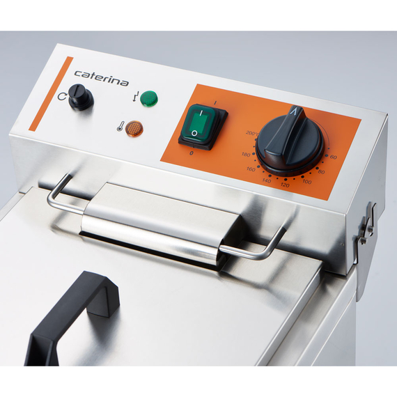 Fritteuse CATERINA, 10 Liter, mit Ablasshahn 300x510x390 mm (BxTxH), 3 kW 230V 4 Fritteuse CATERINA, 10 Liter, mit Ablasshahn 300x510x390 mm (BxTxH), 3 kW 230V