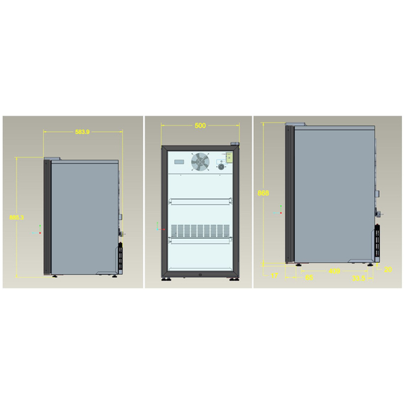 Combisteel Kühlschrank Tischmodel Glastür 136L Schwarz 1 Combisteel Kühlschrank Tischmodel Glastür 136L Schwarz