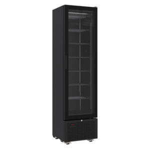 Combisteel Tiefkühlschrank 1 Glastür Schwarz 221L