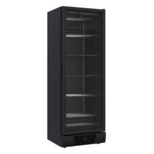 Combisteel Tiefkühlschrank 1 Glastür Schwarz 382L – Breite 640 – Art.-Nr.: 7464.0064