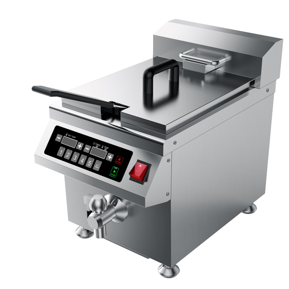 Induktions-Fritteuse, 8 Liter, 290x490x418 mm (BxTxH), 3.5 kW Induktions-Fritteuse, 8 Liter, 290x490x418 mm (BxTxH), 3.5 kW
