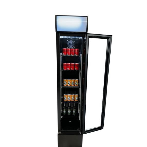 Combisteel Kühlschrank Glastür Schmall Schwarz 4 Combisteel Kühlschrank Glastür Schmall Schwarz