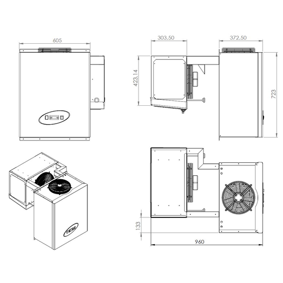 Combisteel Tiefkühlaggregate Huckepack 9,1-13 M3 1 Combisteel Tiefkühlaggregate Huckepack 9,1-13 M3