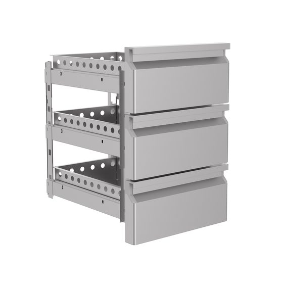 Combisteel Pro Line Schubladenblock 1/3 Monoblock Soft Closing Combisteel Pro Line Schubladenblock 1/3 Monoblock Soft Closing