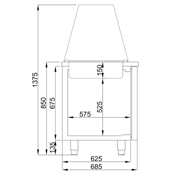 Combisteel Pro Line Saladette 2 Türen 3X 1/1Gn Behälter 2 Combisteel Pro Line Saladette 2 Türen 3X 1/1Gn Behälter