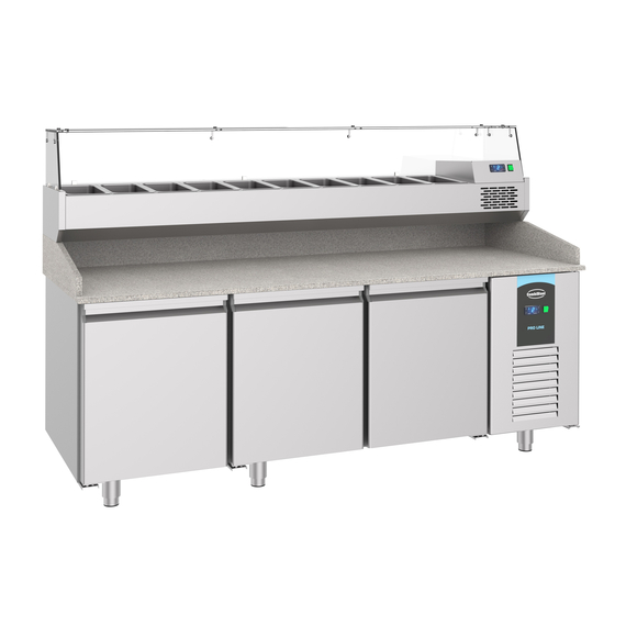 Combisteel Pro Line Pizzatisch mit 3 Türen 1 Combisteel Pro Line Pizzatisch mit 3 Türen