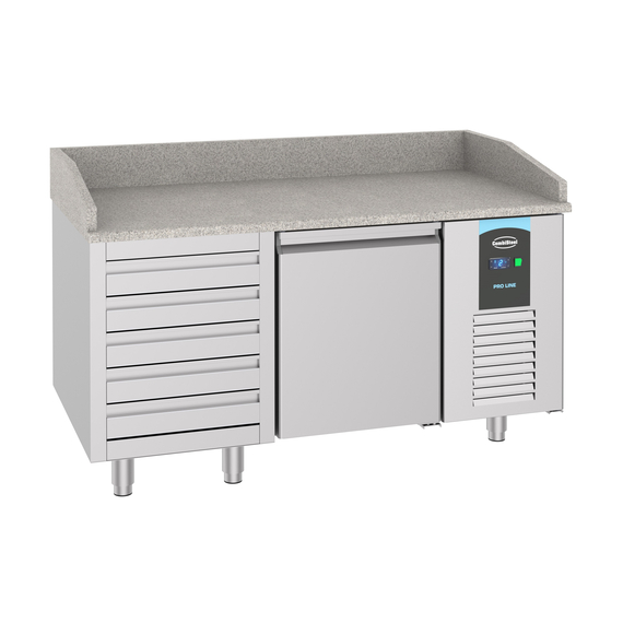 Combisteel Pro Line Pizzatisch mit 1 Tür Und 5 Schubladen Combisteel Pro Line Pizzatisch mit 1 Tür Und 5 Schubladen