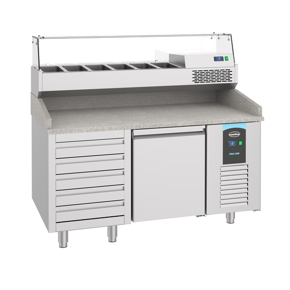 Combisteel Pro Line Pizzatisch mit 1 Tür Und 5 Schubladen 1 Combisteel Pro Line Pizzatisch mit 1 Tür Und 5 Schubladen
