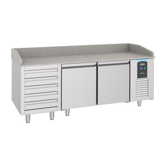Combisteel Pro Line Pizzatisch mit 2 Türen Und 5 Schubladen Combisteel Pro Line Pizzatisch mit 2 Türen Und 5 Schubladen