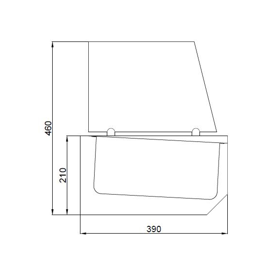 Combisteel Pro Line Aufsatzvitrine 10X 1/3 Gn 1 Combisteel Pro Line Aufsatzvitrine 10X 1/3 Gn