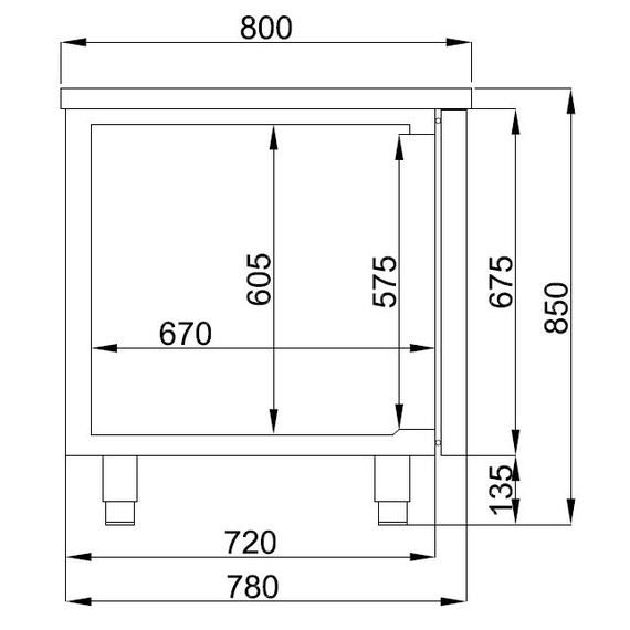 Combisteel Pro Line Bäckerei Kühltisch mit 2 Türen 1 Combisteel Pro Line Bäckerei Kühltisch mit 2 Türen