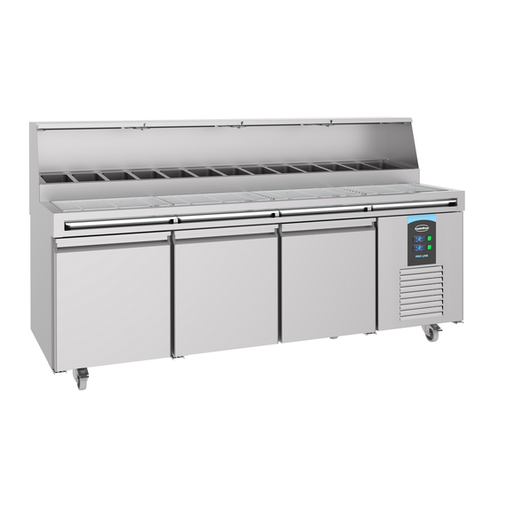 Combisteel Pizzatisch 3 Türen 13X 1/3Gn Behälter Combisteel Pizzatisch 3 Türen 13X 1/3Gn Behälter