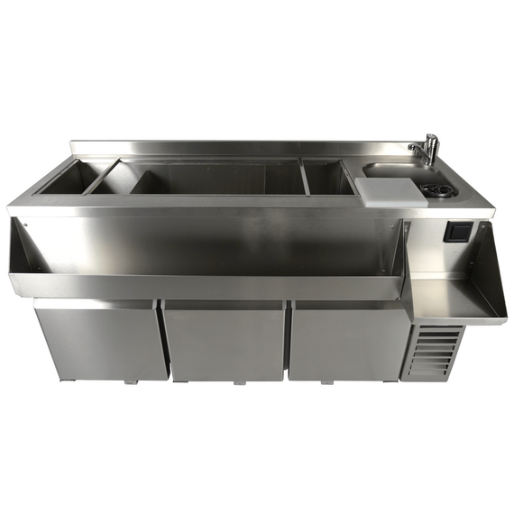 Combisteel Kühltisch 3 Türen mit Cocktail-Bar-Station 2 Combisteel Kühltisch 3 Türen mit Cocktail-Bar-Station