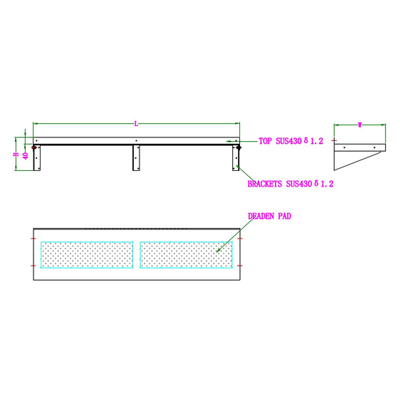 Combisteel 300 Edelstahl Wandborde 1400 Inkl. Konsoles – Breite 1400 – Art.-Nr.: 7490.0160 1 Combisteel 300 Edelstahl Wandborde 1400 Inkl. Konsoles – Breite 1400 – Art.-Nr.: 7490.0160