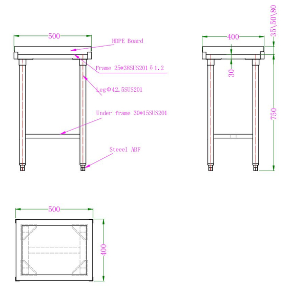 Combisteel Hackblock Aus Polyethylen 80mm Dicke 1 Combisteel Hackblock Aus Polyethylen 80mm Dicke
