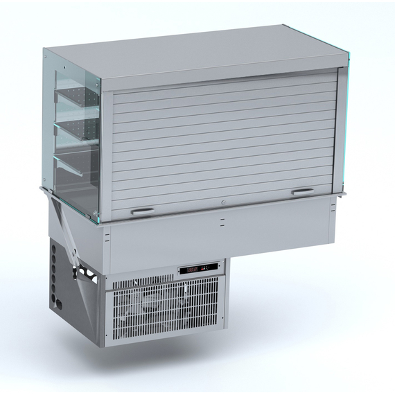 Combisteel Einbau Wandmodell Kühlvitrine Eckig - mit Jalousie 4/1 Gn Combisteel Einbau Wandmodell Kühlvitrine Eckig - mit Jalousie 4/1 Gn