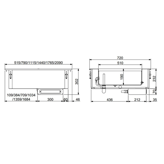 Combisteel Einbau Bain-Marie 3/1 - Manuelle Wasserbefüllung 1 Combisteel Einbau Bain-Marie 3/1 - Manuelle Wasserbefüllung