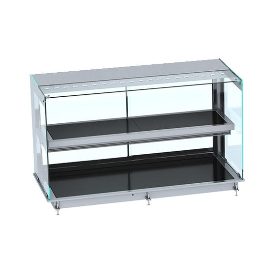 Combisteel Einbauwärmevitrine Keramik Eckig - Schwarz 4/1 Combisteel Einbauwärmevitrine Keramik Eckig - Schwarz 4/1