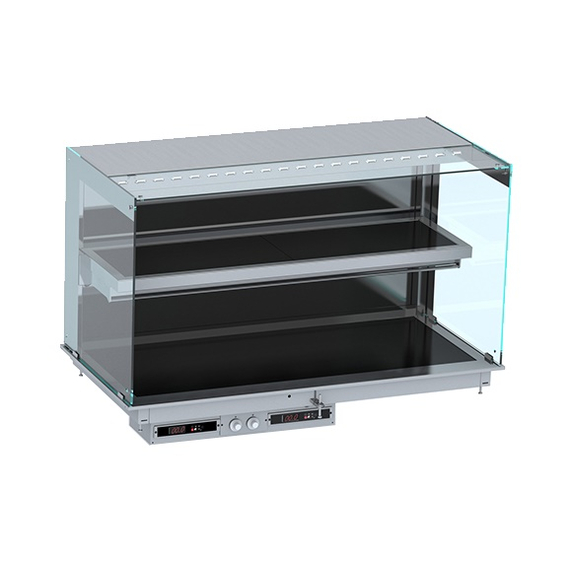 Combisteel Einbau Wandmodell Wärmevitrine Keramik Eckig - Schwarz 4/1 Combisteel Einbau Wandmodell Wärmevitrine Keramik Eckig - Schwarz 4/1