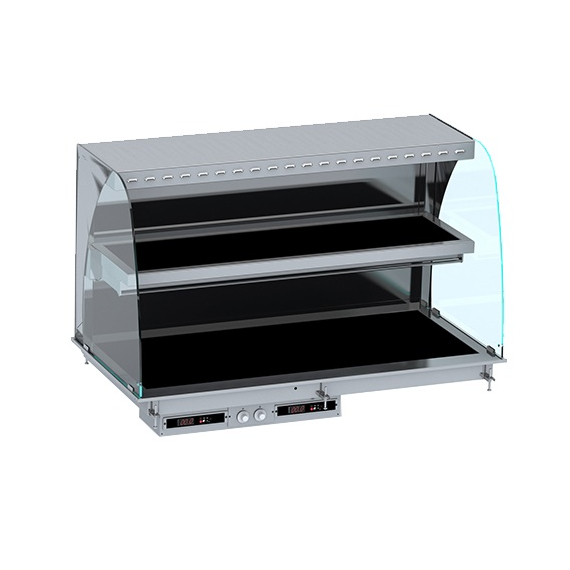 Combisteel Einbau Wandmodell Wärmevitrine Keramik Rund - Schwarz 4/1 Combisteel Einbau Wandmodell Wärmevitrine Keramik Rund - Schwarz 4/1