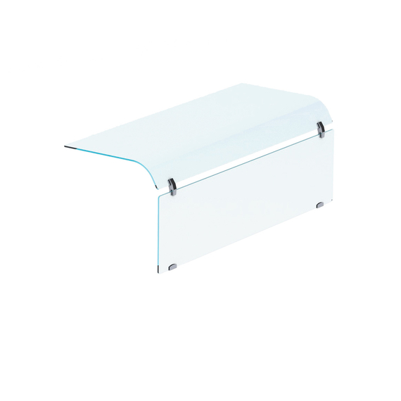 Combisteel Aufsatzbord mit Einseitig Abgerundet Glas Geschlossen - 4/1 Combisteel Aufsatzbord mit Einseitig Abgerundet Glas Geschlossen - 4/1