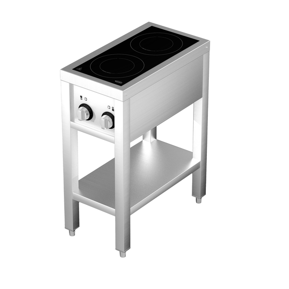 Combisteel Induktionsherd 2 Zones mit Offenem Unterbau 1 Combisteel Induktionsherd 2 Zones mit Offenem Unterbau
