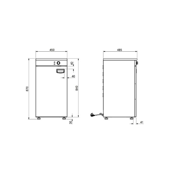 Combisteel Teller Wärmeschrank 1 Tür 6 Combisteel Teller Wärmeschrank 1 Tür