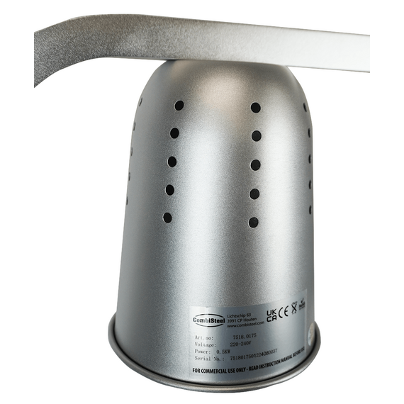 Combisteel Wärmelampe Schwarz Silber 6 Combisteel Wärmelampe Schwarz Silber