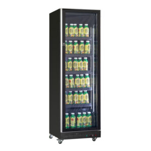 Combisteel Kühlschrank 1 Glastür Schwarz – Breite 620
