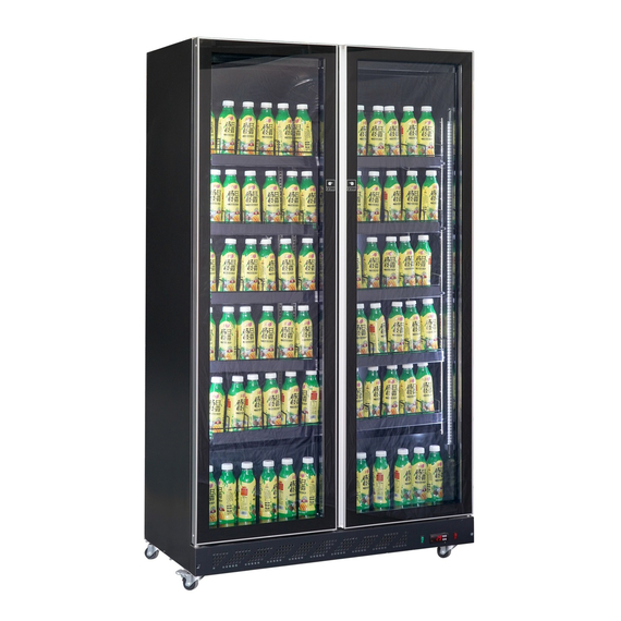 Combisteel Kühlschrank 2 Glastüren Schwarz Combisteel Kühlschrank 2 Glastüren Schwarz