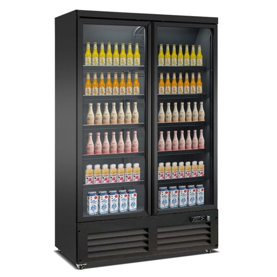 Combisteel Tiefkühlschrank 2 Glastüren Schwarz Ceb-1200F Bl Combisteel Tiefkühlschrank 2 Glastüren Schwarz Ceb-1200F Bl