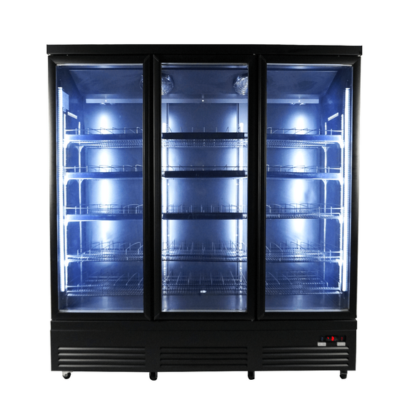 Combisteel Kühlschrank 3 Glastüren Schwarz Ceb-1600R Bl 1 Combisteel Kühlschrank 3 Glastüren Schwarz Ceb-1600R Bl