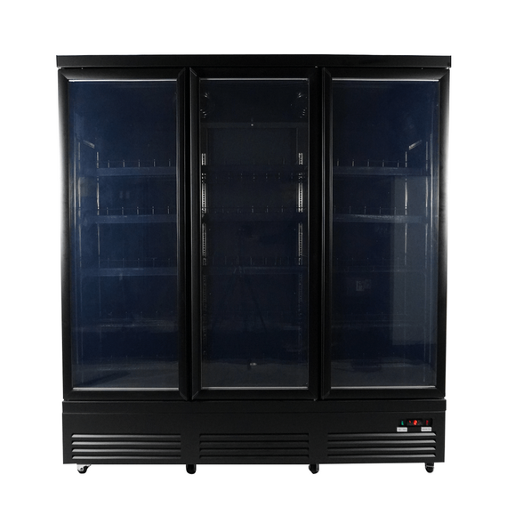Combisteel Kühlschrank 3 Glastüren Schwarz Ceb-1600R Bl 2 Combisteel Kühlschrank 3 Glastüren Schwarz Ceb-1600R Bl