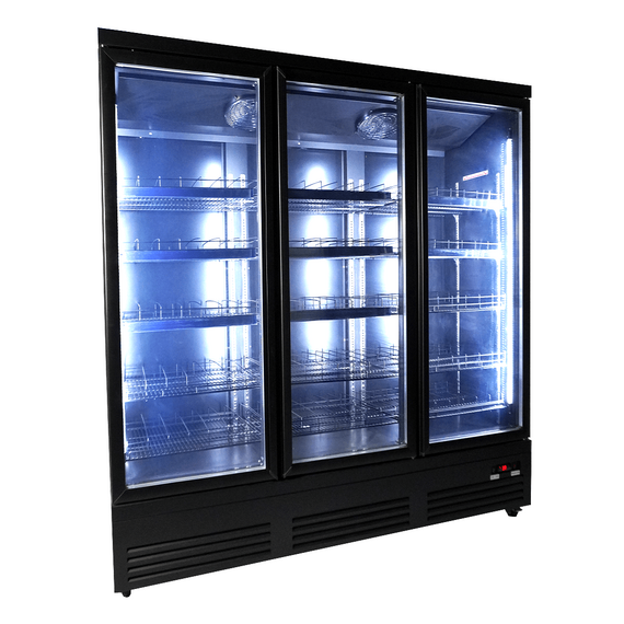 Combisteel Kühlschrank 3 Glastüren Schwarz Ceb-1600R Bl 5 Combisteel Kühlschrank 3 Glastüren Schwarz Ceb-1600R Bl