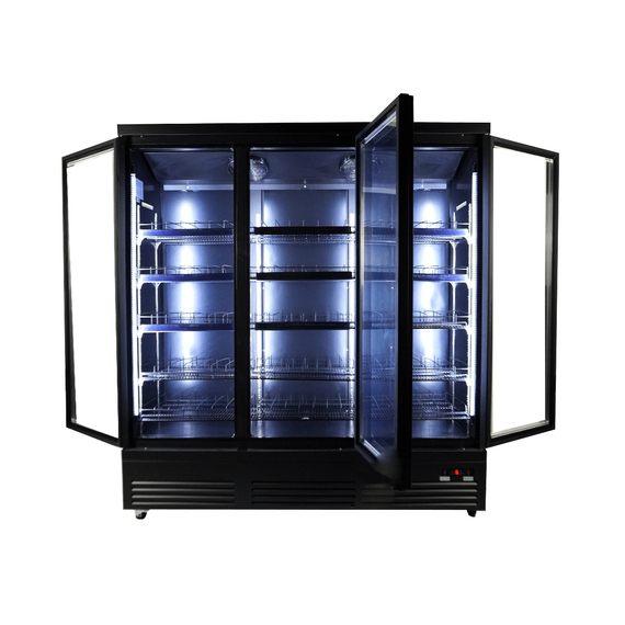Combisteel Kühlschrank 3 Glastüren Schwarz Ceb-1600R Bl 6 Combisteel Kühlschrank 3 Glastüren Schwarz Ceb-1600R Bl