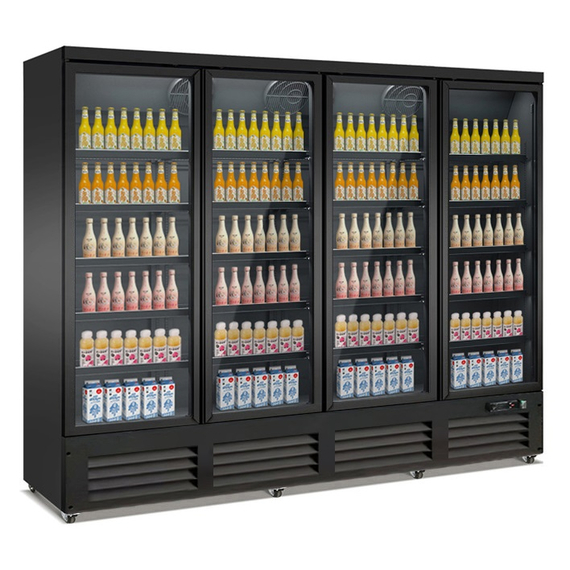 Combisteel Kühlschrank 4 Glastüren Schwarz Ceb-2000R Bl Combisteel Kühlschrank 4 Glastüren Schwarz Ceb-2000R Bl