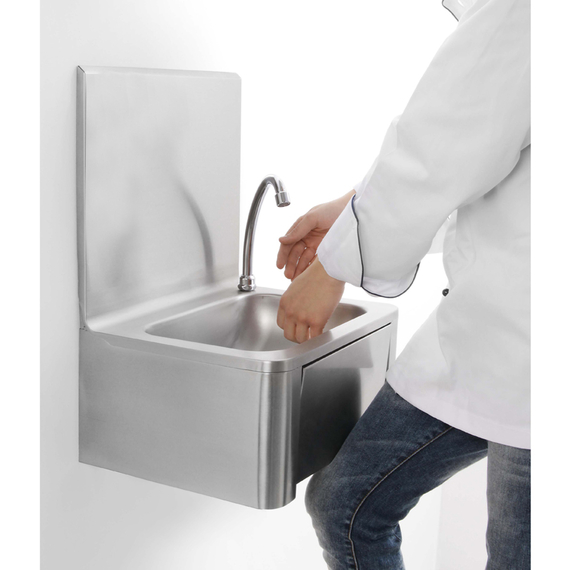 Combisteel Knie Bedientes Handwaschbecken – Breite 400 – Art.-Nr.: 7531.0005 1 Combisteel Knie Bedientes Handwaschbecken – Breite 400 – Art.-Nr.: 7531.0005