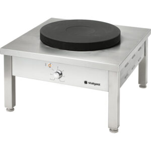 Stalgast Edelstahl Elektro-Hockerkocher STANDARD, 1 Kochplatte, 400 Volt, 580x580x380 mm (BxTxH)
