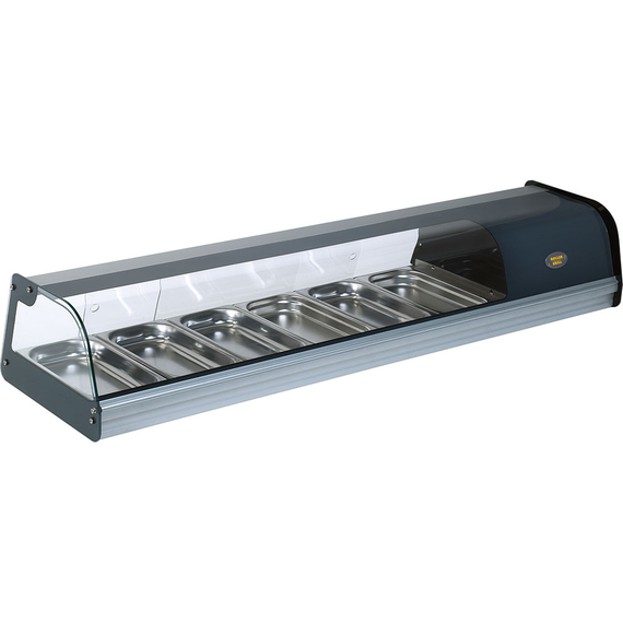 Roller Grill Edelstahl Tapas-Vitrine, 6x GN1/3 Roller Grill Edelstahl Tapas-Vitrine, 6x GN1/3