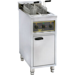 ROLLER GRILL Standfritteuse mit zwei Becken á 10 L, 400x600x980 (BxTxH), 2x 6 kW