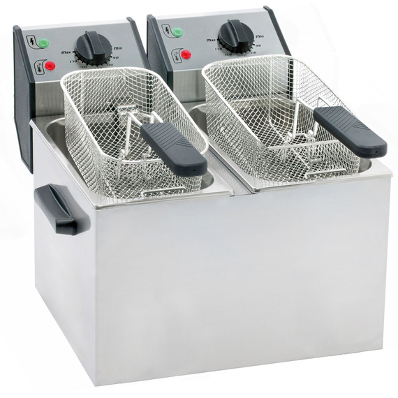 ROLLER GRILL Fritteuse mit zwei Becken, 2 x 5 Liter ROLLER GRILL Fritteuse mit zwei Becken, 2 x 5 Liter