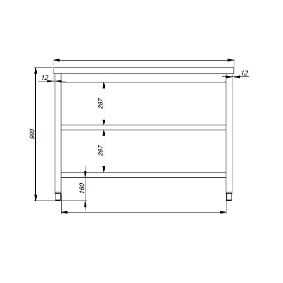 Combisteel 800 Arbeitstisch 2 Boden 1700 1 Combisteel 800 Arbeitstisch 2 Boden 1700