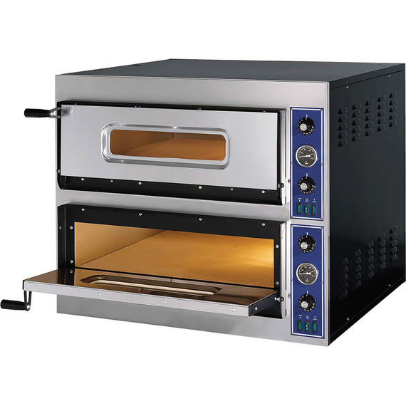 GGF Pizzaofen E-Start Line mit zwei Kammern für 8 Pizzen à 320 mm, 8,4 kW, 900x785x750 mm (BxTxH) GGF Pizzaofen E-Start Line mit zwei Kammern für 8 Pizzen à 320 mm, 8,4 kW, 900x785x750 mm (BxTxH)