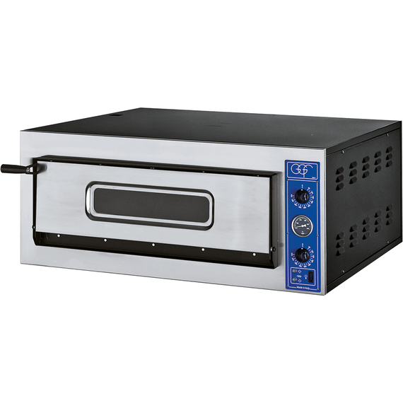 GGF Pizzaofen mit einer Kammer für 4 Pizzen à 360 mm, 6 kW, 1010 x 850 x 420 mm (BxTxH) GGF Pizzaofen mit einer Kammer für 4 Pizzen à 360 mm, 6 kW, 1010 x 850 x 420 mm (BxTxH)